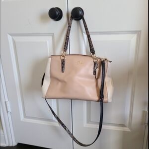 Coach Christie Color-block Snake Handles Strag Crossbody/ Shoulder Bag